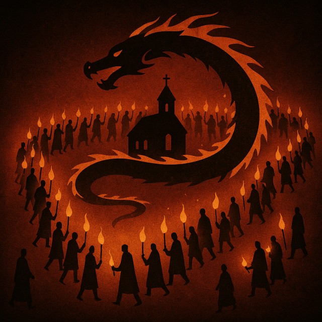 Runenkarte: Fackelzug des Drachen