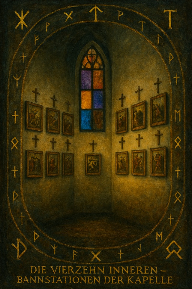 Bannsteine innerhalb – Sockel/Nische mit dunkler Patina