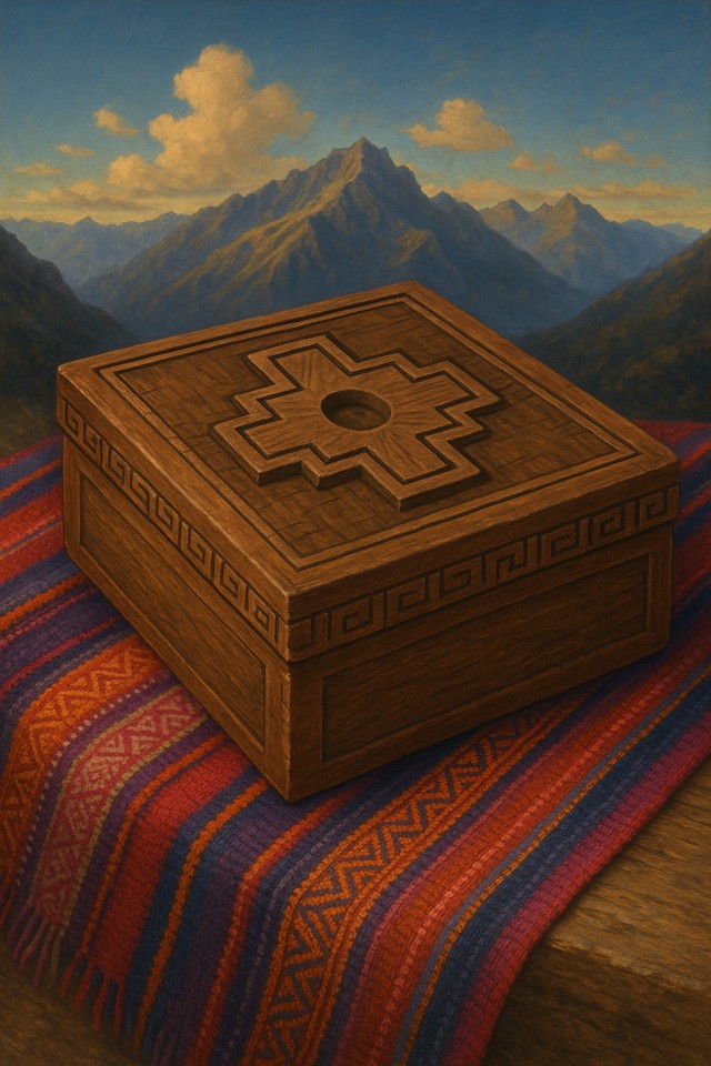 Peruanische Schatulle mit Symbolen