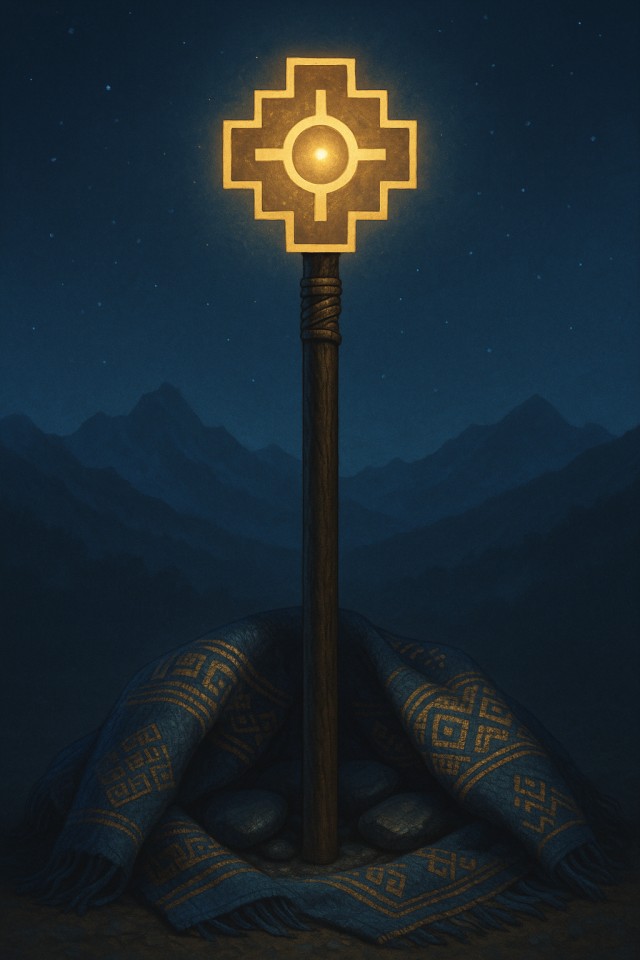 Der peruanische Chakana-Stab