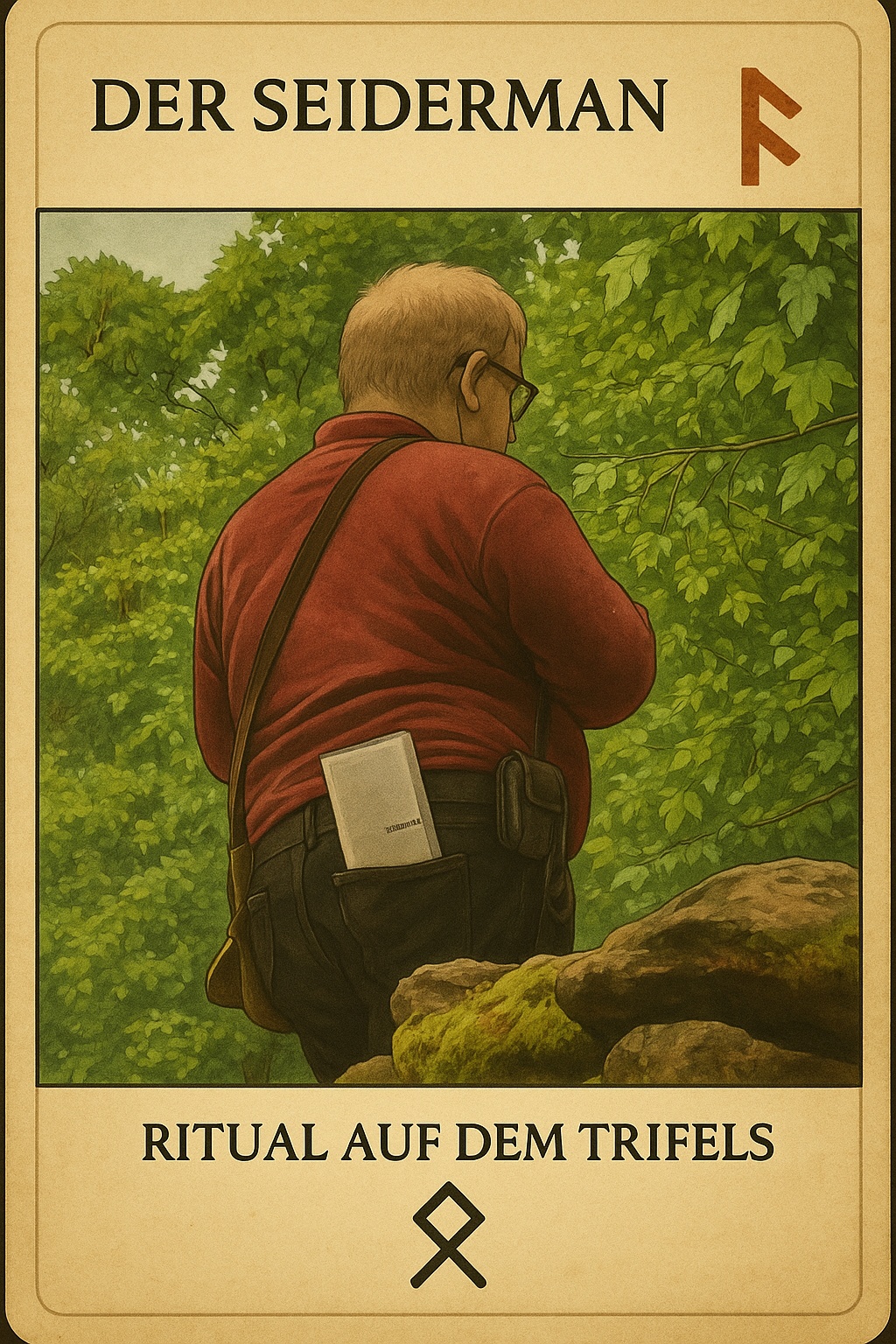 Seiderman beim Ritual auf dem Trifels