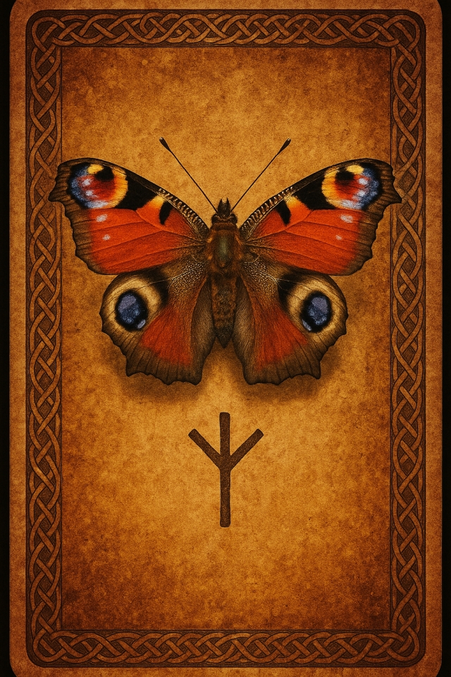 Schmetterling und Algiz