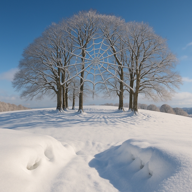 Spinnennetzbaum auf der Beerfeldener Höhe