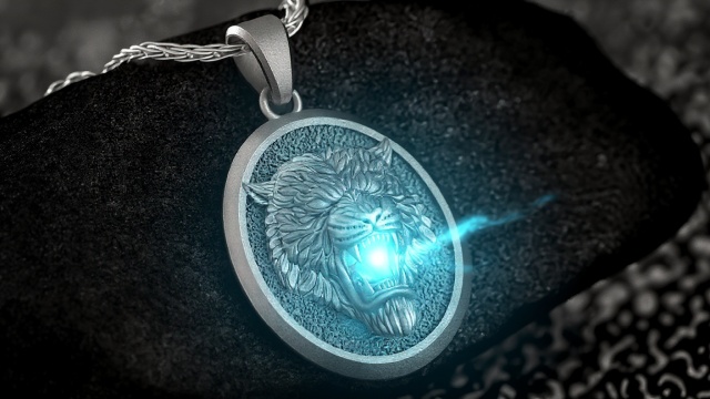 Geweihte Tiger-Amulette aus Titanstahl